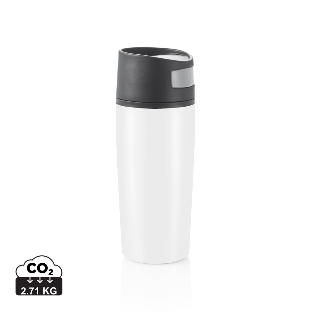 Mug publicitaire anti-fuite 400 ml - AUTO Blanc / Noir
